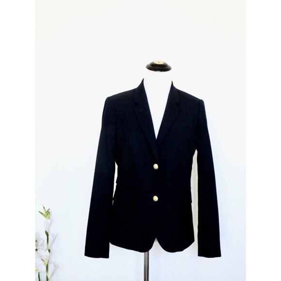 NEW! J.Crew Schoolboy Blazer Wool Blend Navy Blue SZ 6 - Picture 8 of 14